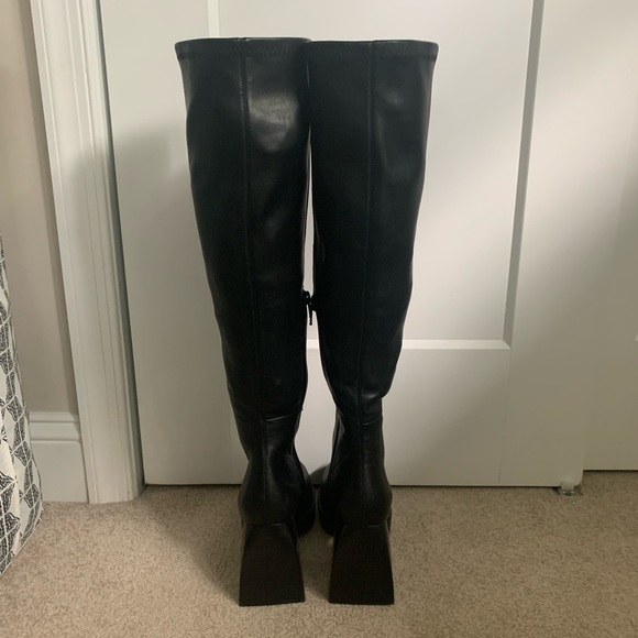 Jeffrey Campbell | Shoes | Jeffrey Campbell Dauphin Over The Knee Square Toe Boots | Poshmark